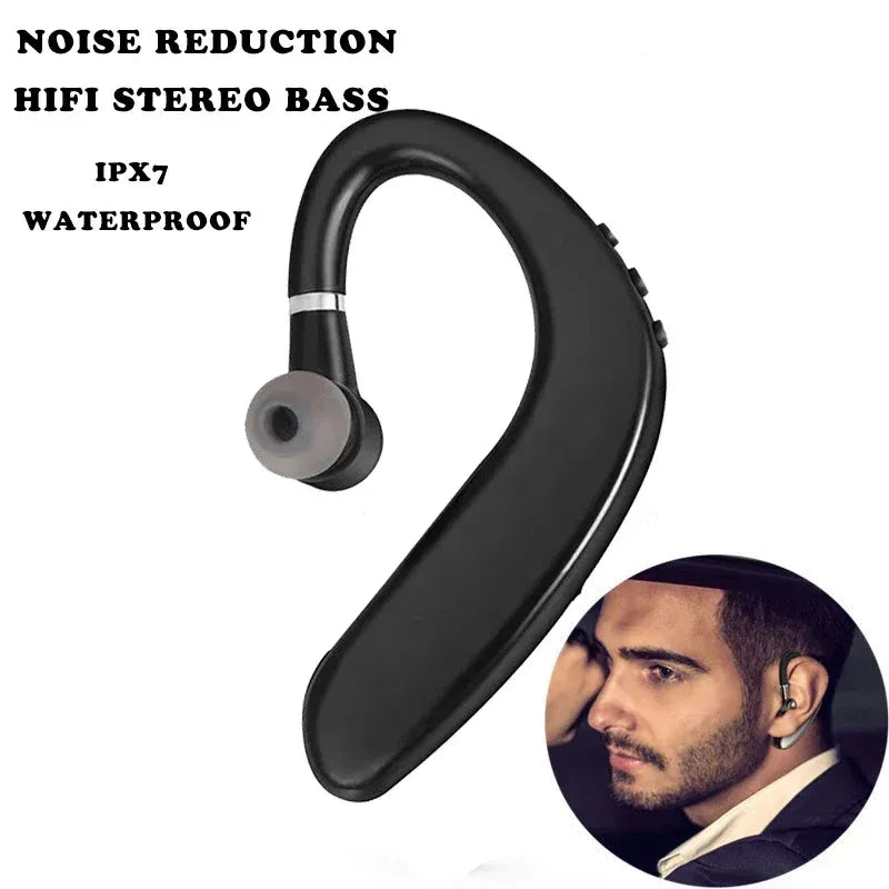 S109 Wireless Bluetooth 5.0 Universal Hook Earphones Sports Business Single Ear Headset Handsfree headphones With Mic By Choice